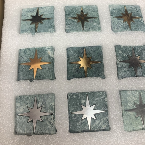 Anthropologie x Catherine Martin Starry Night Marble Tic Tac Toe Game New - Picture 7 of 7